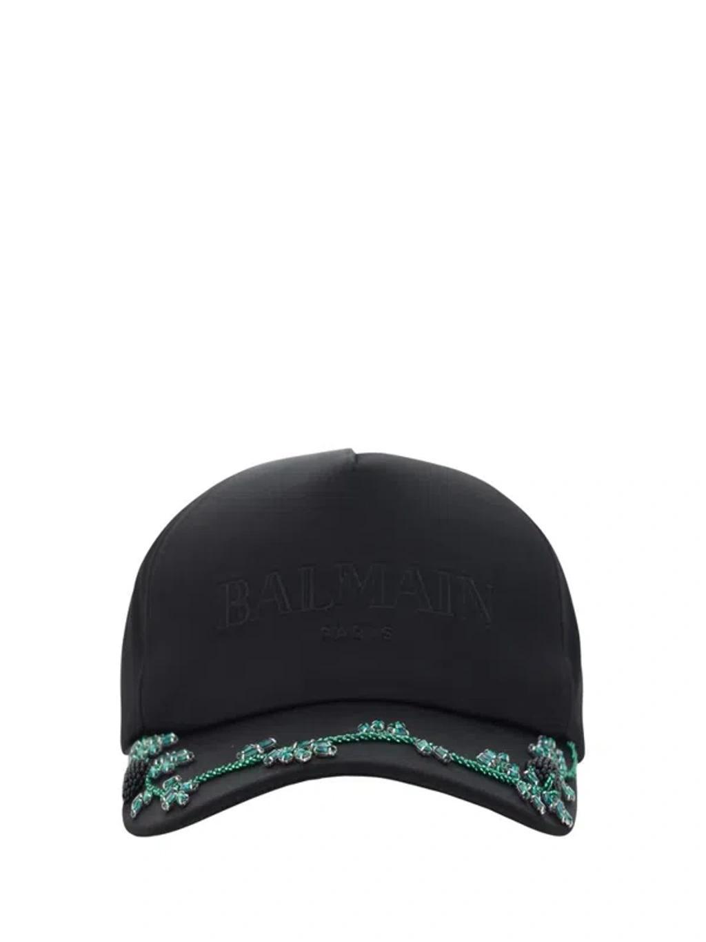 Embellished Baseball Cap In Black product image