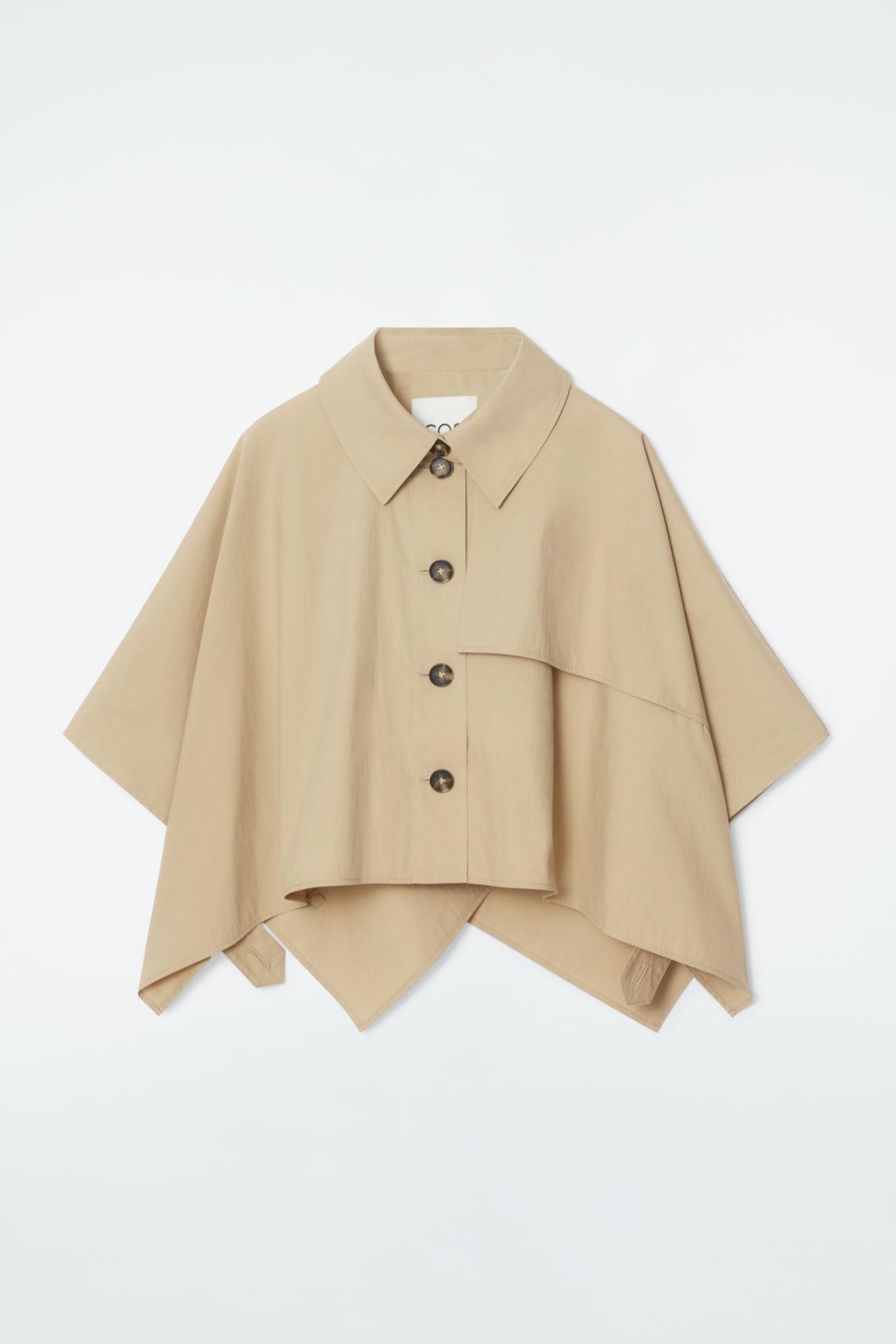 CROPPED TRENCH COAT CAPE Product Image