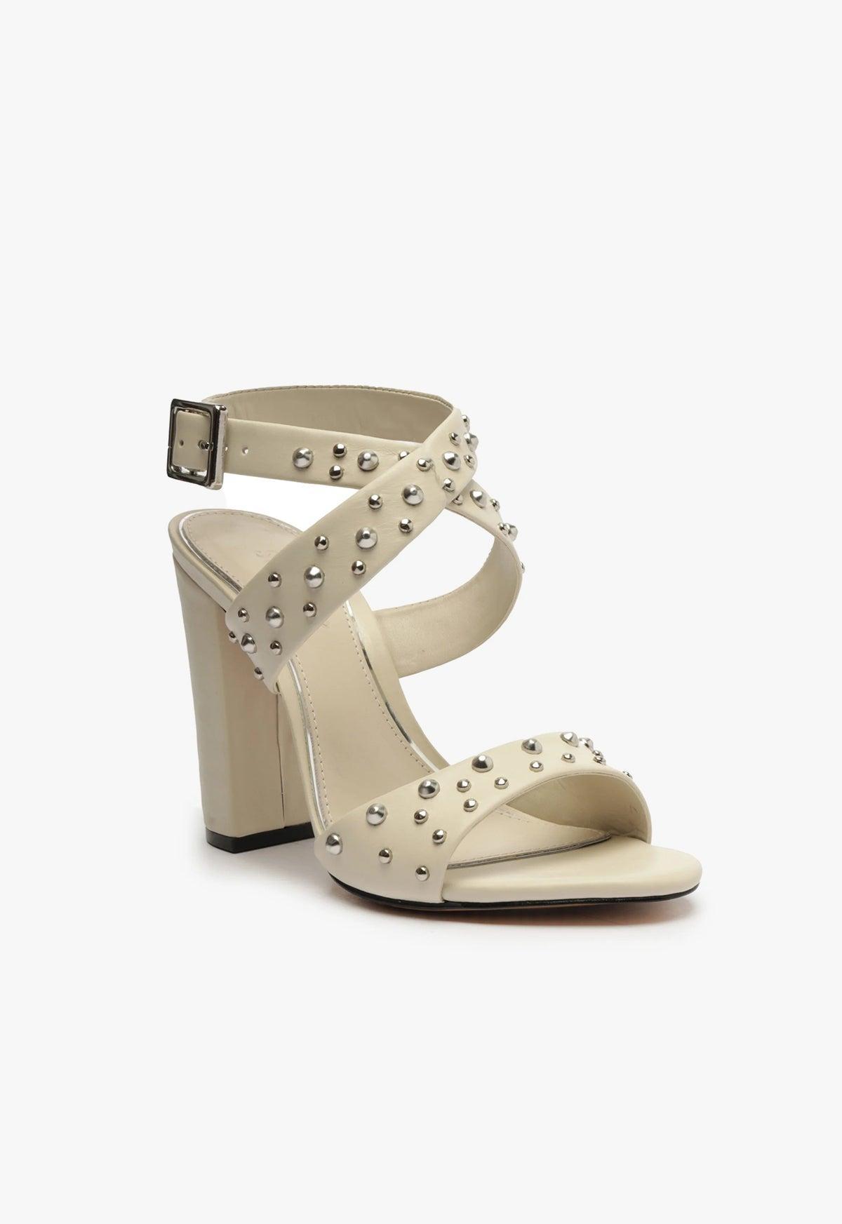 Lizzy Block Leather Sandal Female Product Image