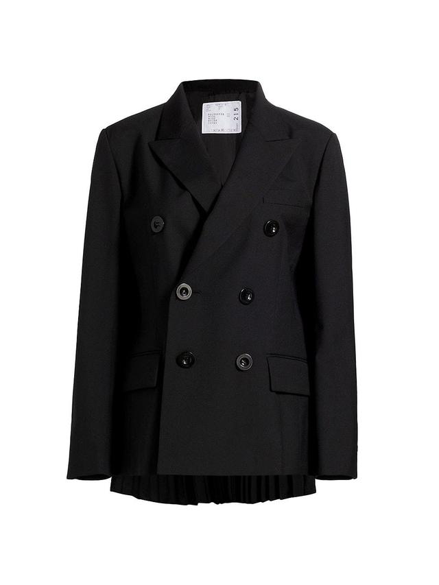 Womens Wool-Blend Double-Breasted Jacket Product Image