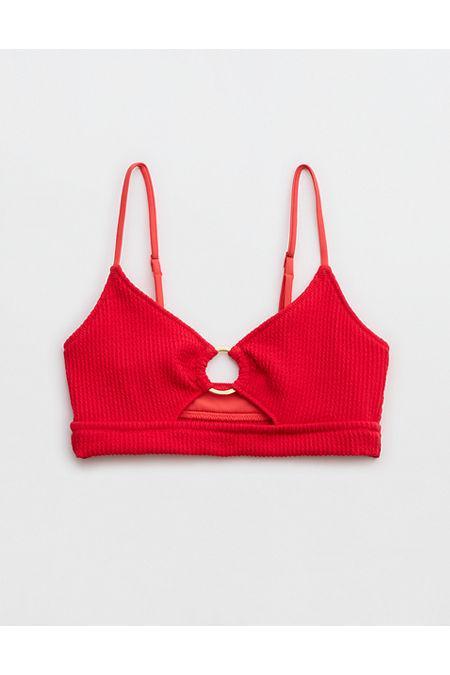 Aerie Crinkle Scoop Cutout Bikini Top Women's Product Image