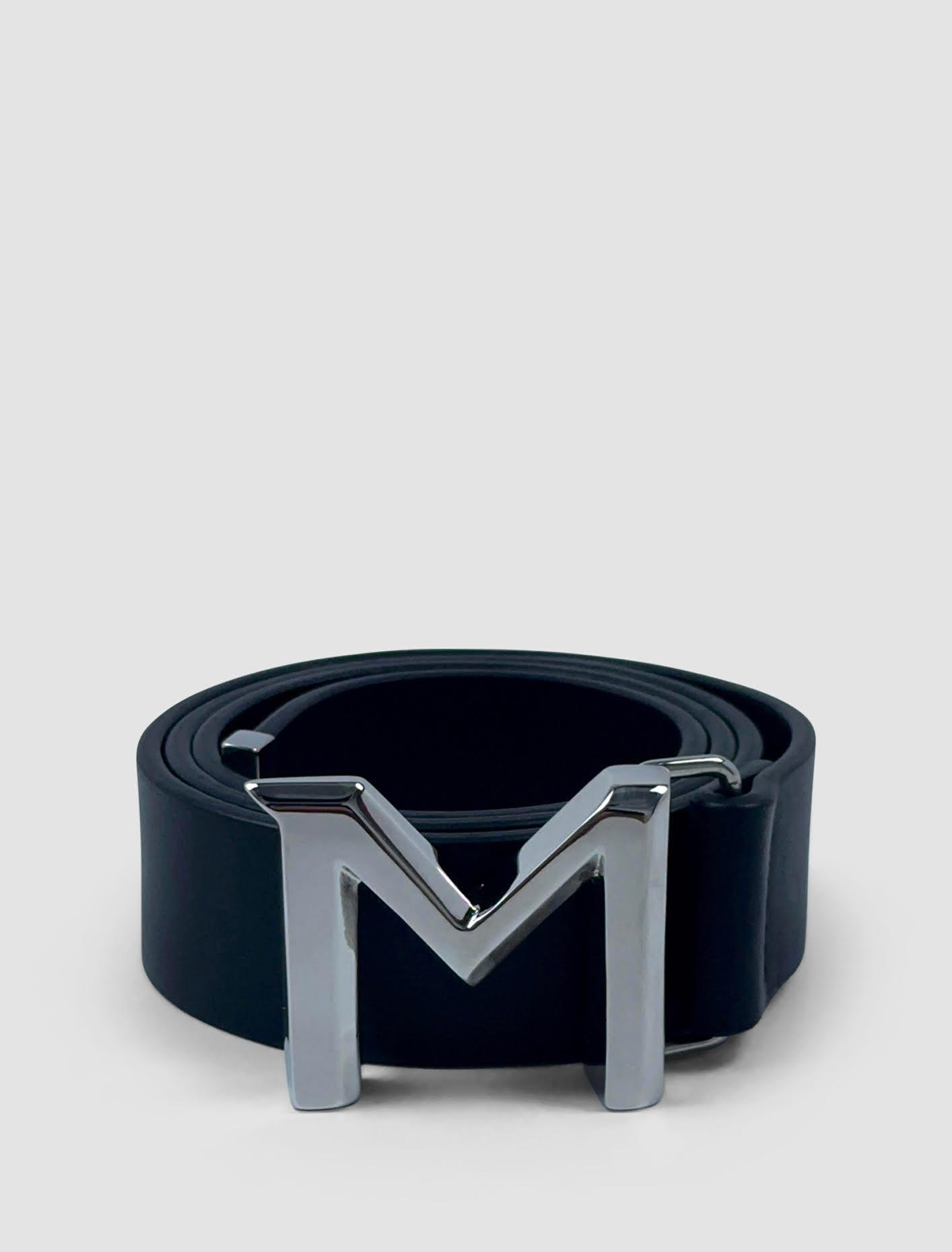 MUGLER Cintura In Pelle M-buckle In Black Product Image