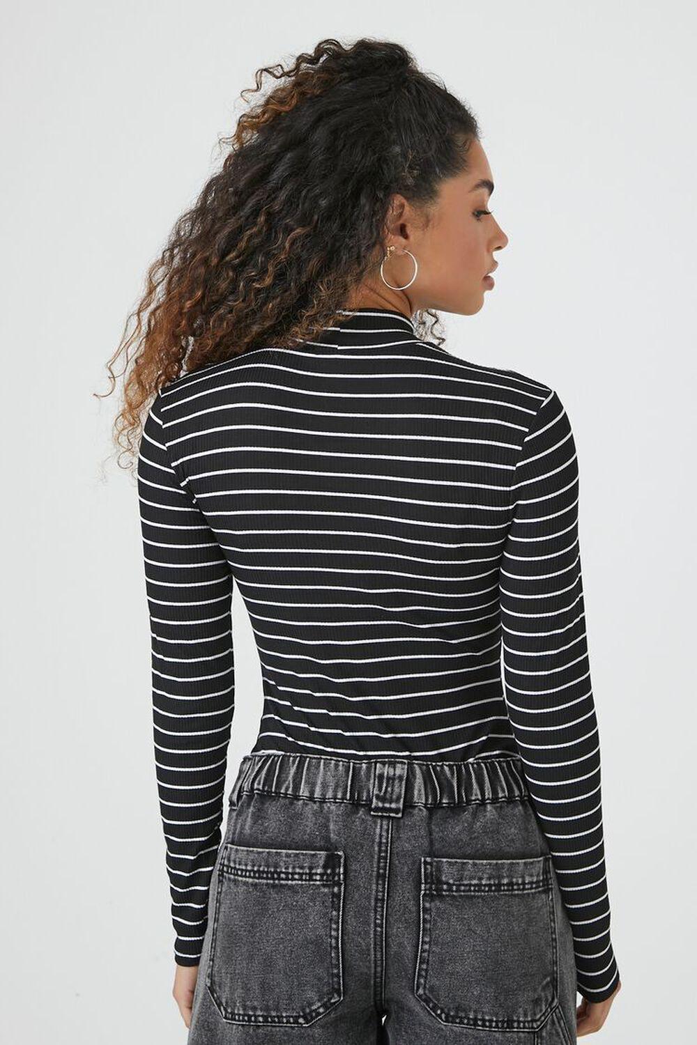 Striped Mock Neck Bodysuit | Forever 21 Product Image