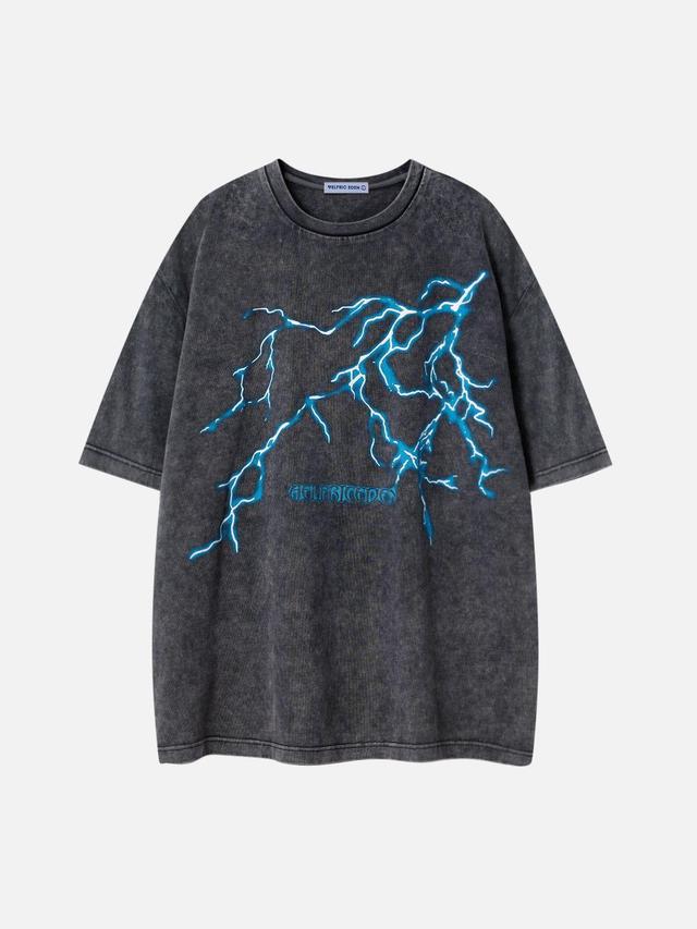 Aelfric Eden Washed Lightning Print Tee Product Image