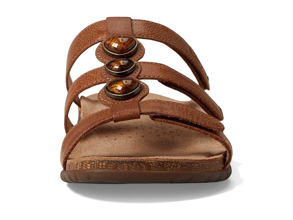 Taos Footwear Gemma Leather Stone Ornament Slide Sandals -  8M Product Image