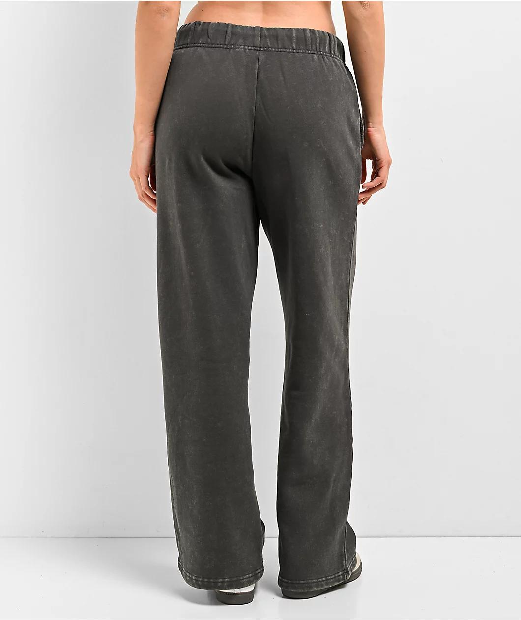 Ninth Hall Fundamentals Milla Black Wash Relaxed Sweatpants Product Image