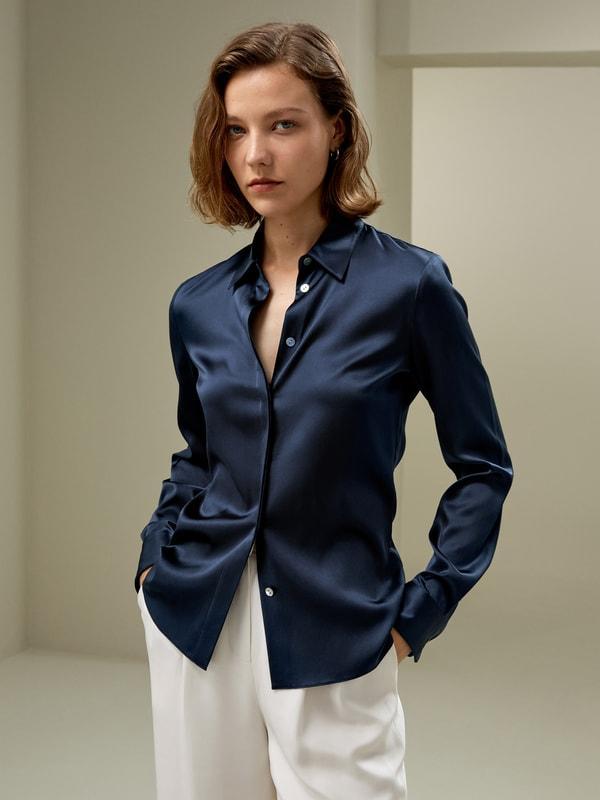 Elegant Silhouette Silk Shirt product image