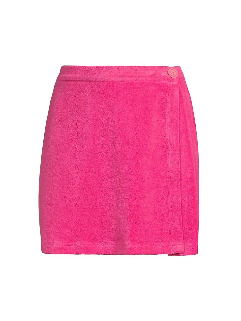 Womens Terry Wrap Miniskirt Product Image