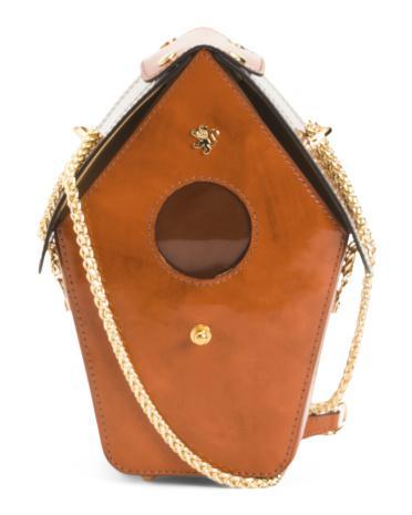 Leather Bird House Crossbody for Women product image