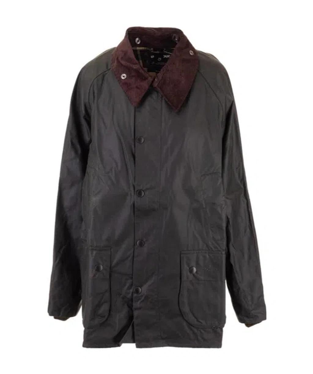 BARBOUR Bedale Corduroy-collar Wax Jacket In Black Product Image