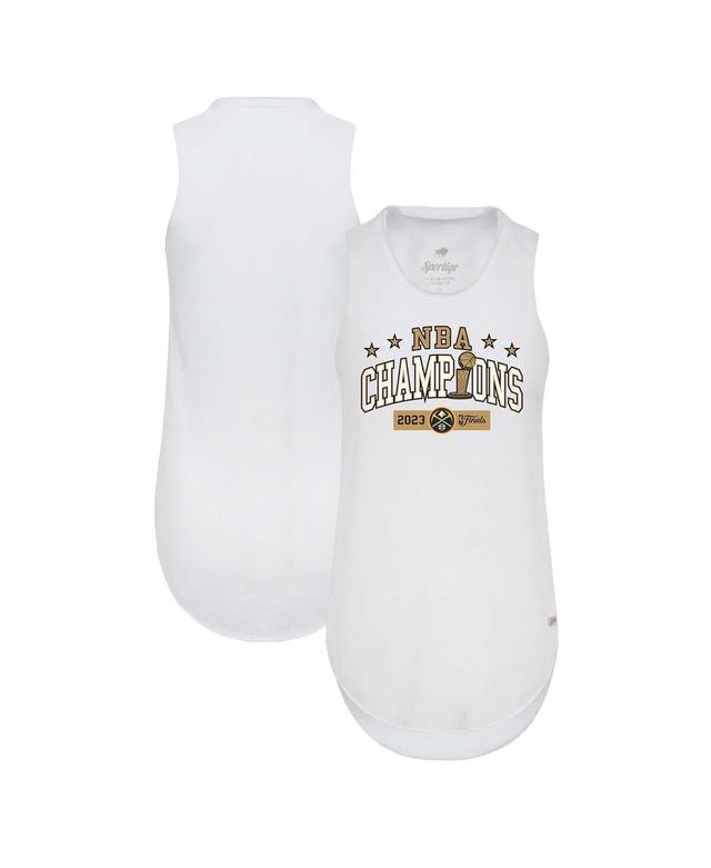 Womens Sportiqe White Denver Nuggets 2023 Nba Finals Champions Janie Tri-Blend Tank Top Product Image