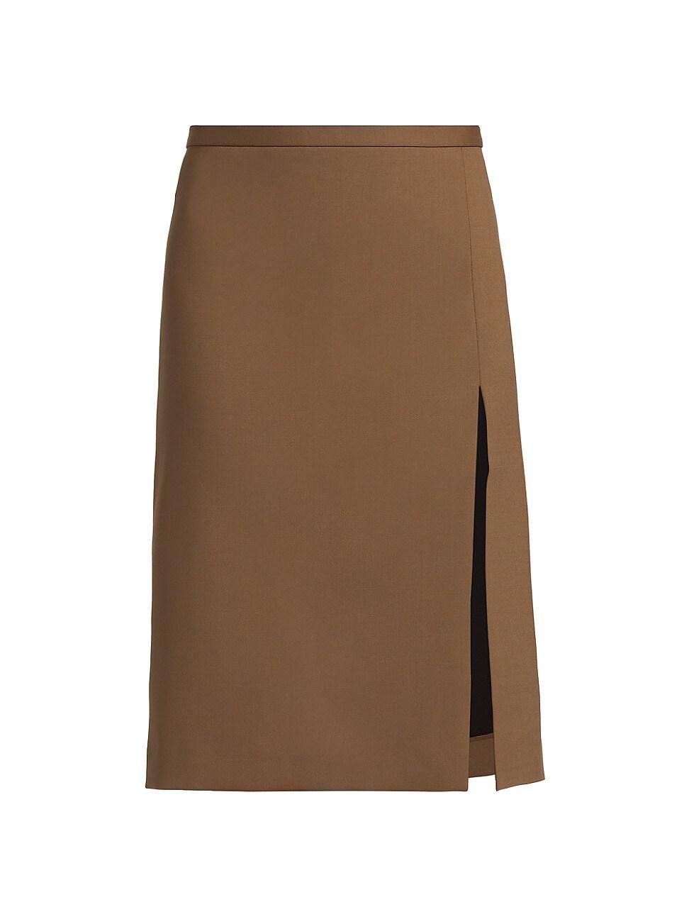 Womens Tropical Wool-Blend Skirt product image