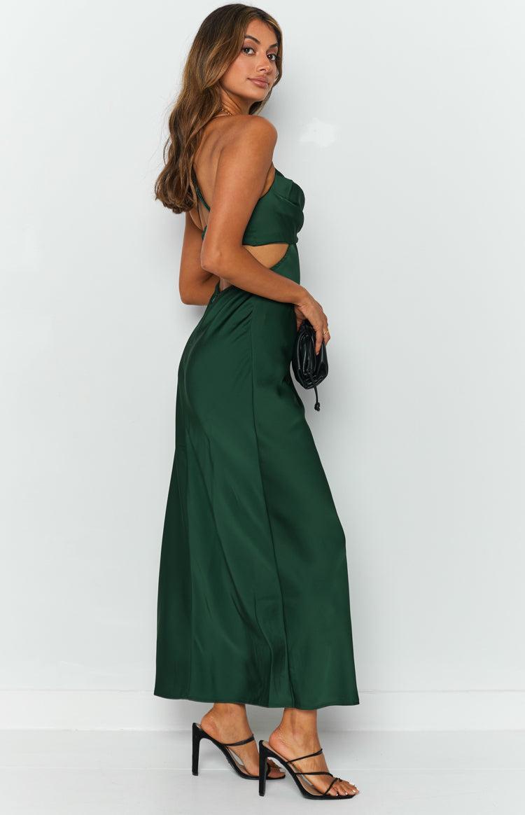 Taleah Cut Out Maxi Dress Green Product Image