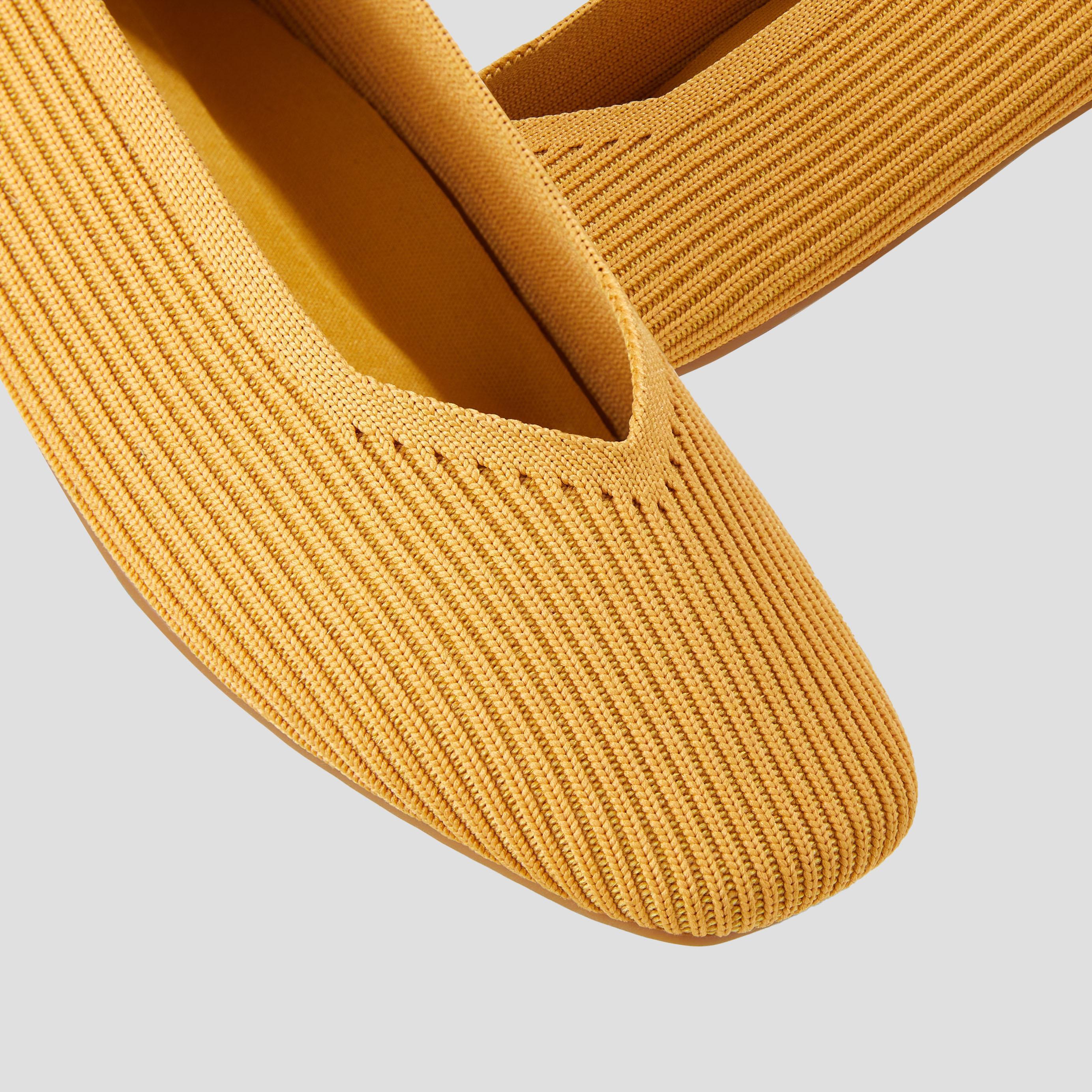 Square-Toe V-Cut Flats (Margot 2.0) Product Image