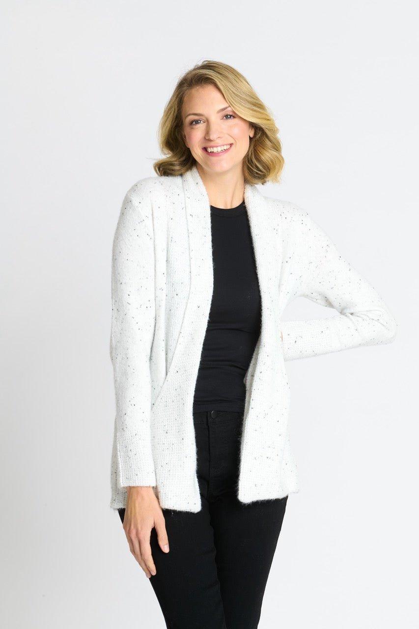 Flecked J-Pocket Cardigan Sweater Product Image