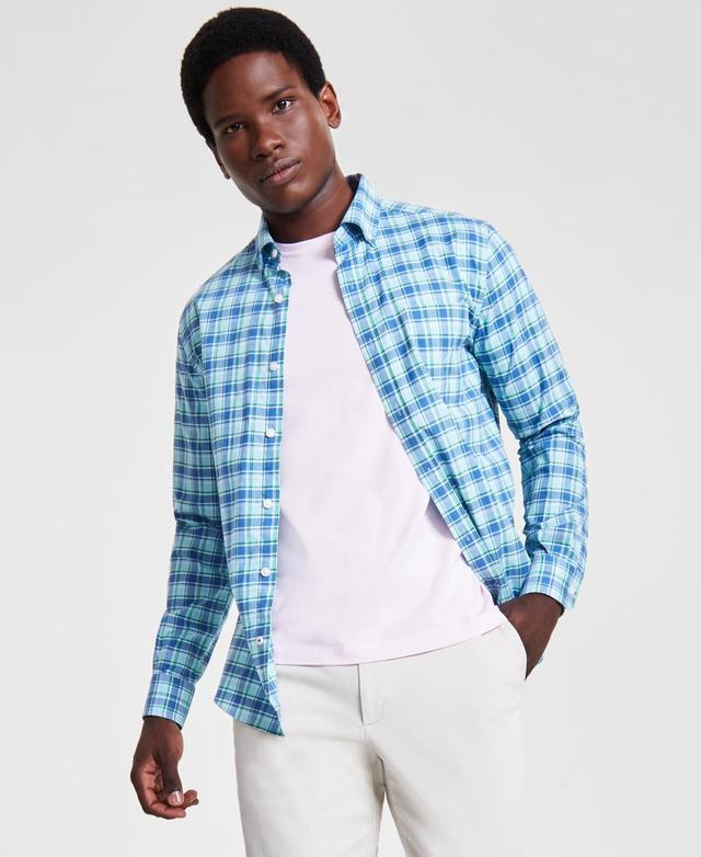 Nautica Mens Classic-Fit Plaid Shirt Product Image