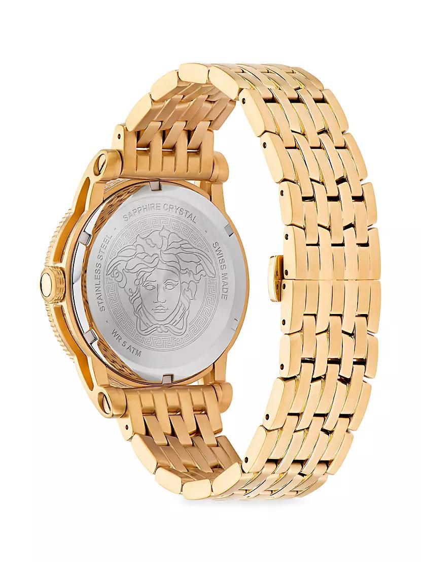 Palazzo Goldtone Greca Bracelet Watch Product Image