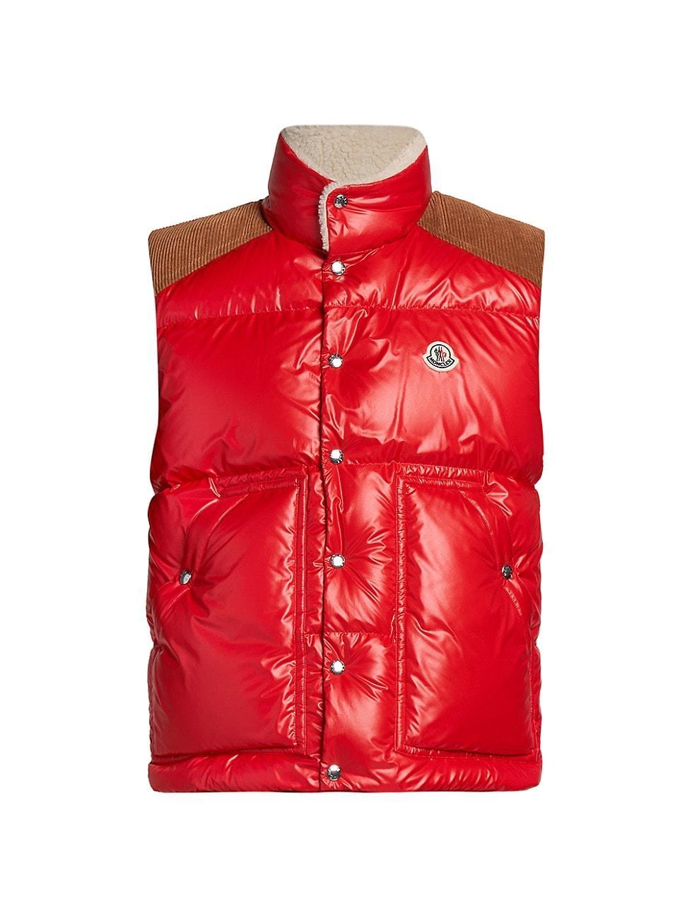 Moncler Ardeche Mixed Media 750 Fill Power Down Puffer Vest Product Image