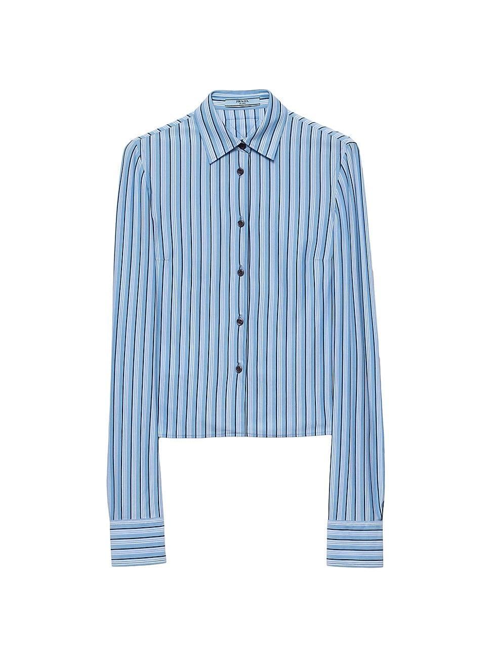 Womens Striped Piqu Shirt Product Image