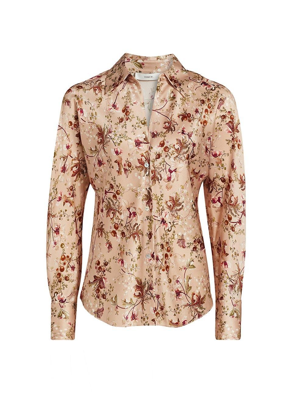 Womens Orchid Vine Silk Blouse Product Image