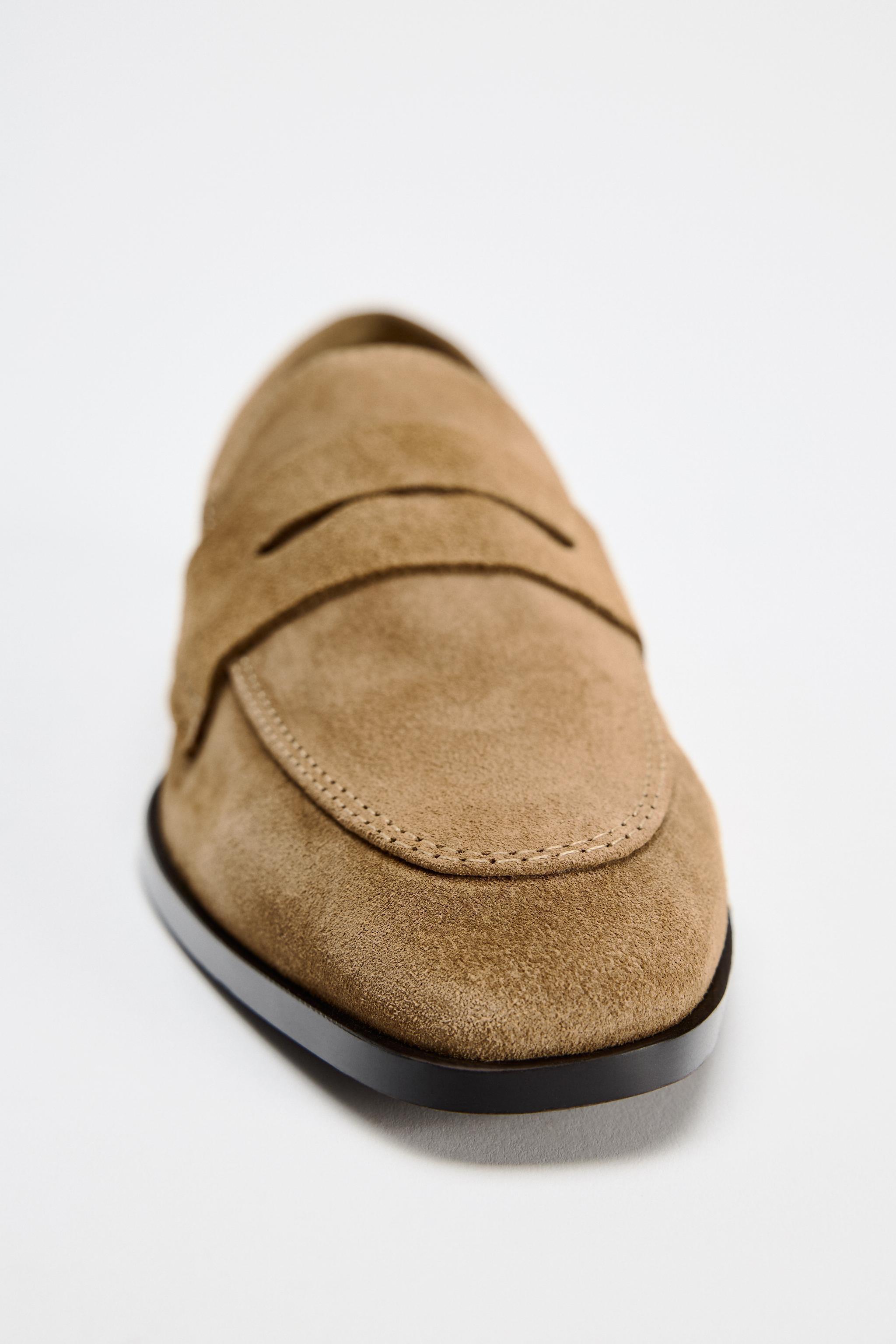 SUEDE PENNY LOAFERS Product Image