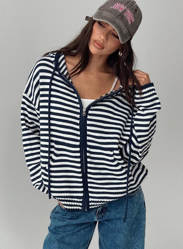 Brienna Zip Jacket Navy Product Image