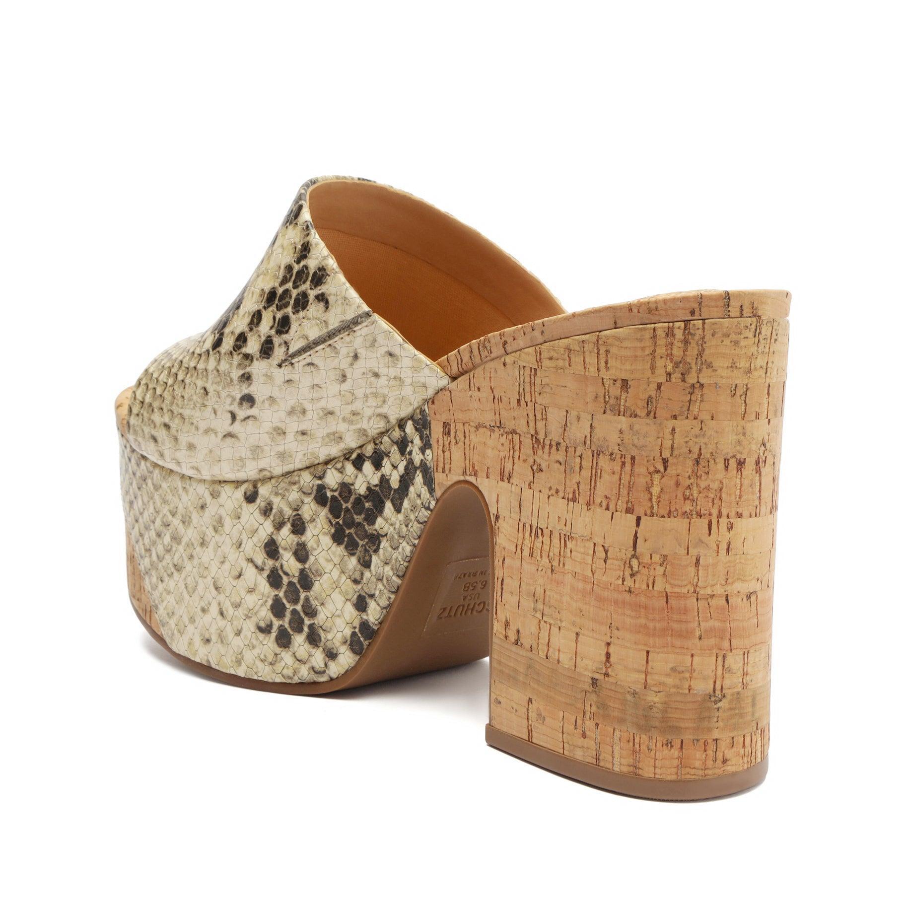 Dalle Snake-Embossed Leather Sandal Female Product Image