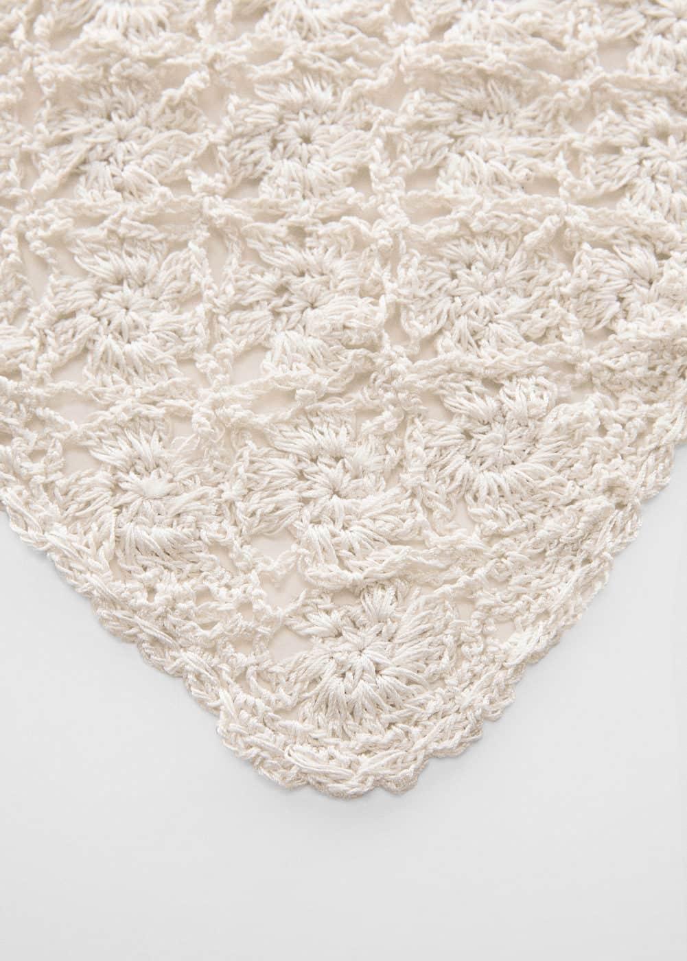 MANGO - Crochet knit handkerchief - One size - Women Product Image