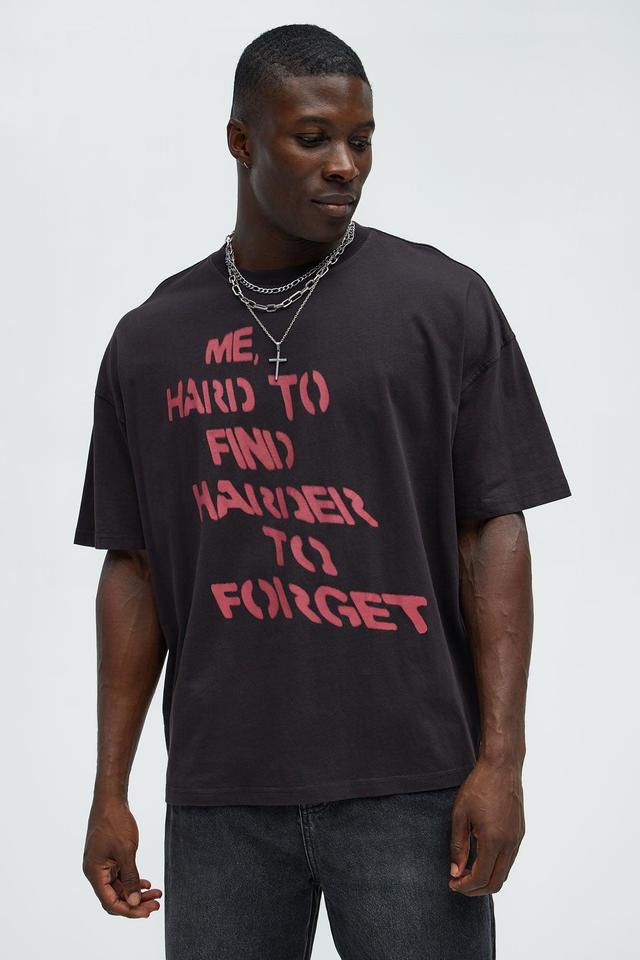 Hard To Find Oversized Short Sleeve Tee - Black Product Image