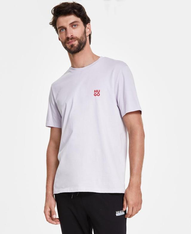 Hugo Boss Mens Dilur Short Sleeve Crewneck Logo Graphic T-Shirt - Lt Past Product Image