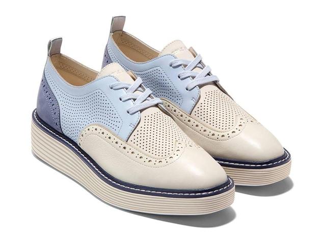 Cole Haan Originalgrand Platform Wingtip Oxford (Heather/Silver Lining) Women's Flat Shoes Product Image