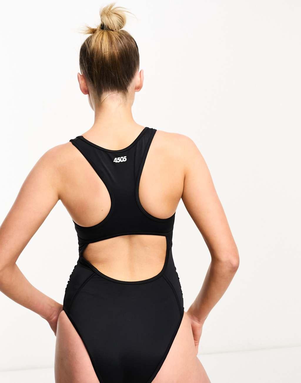 ASOS 4505 Maternity active swimsuit with open back detail Product Image