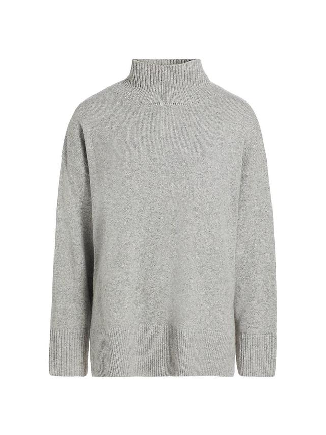 Womens Wool-Cashmere Drop-Shoulder Turtleneck Sweater Product Image