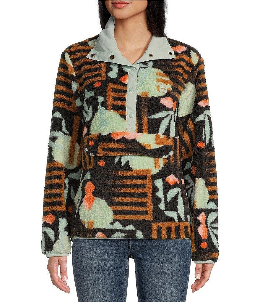 Billabong Switchback Printed Sherpa Button Front Pullover Sweatshirt product image