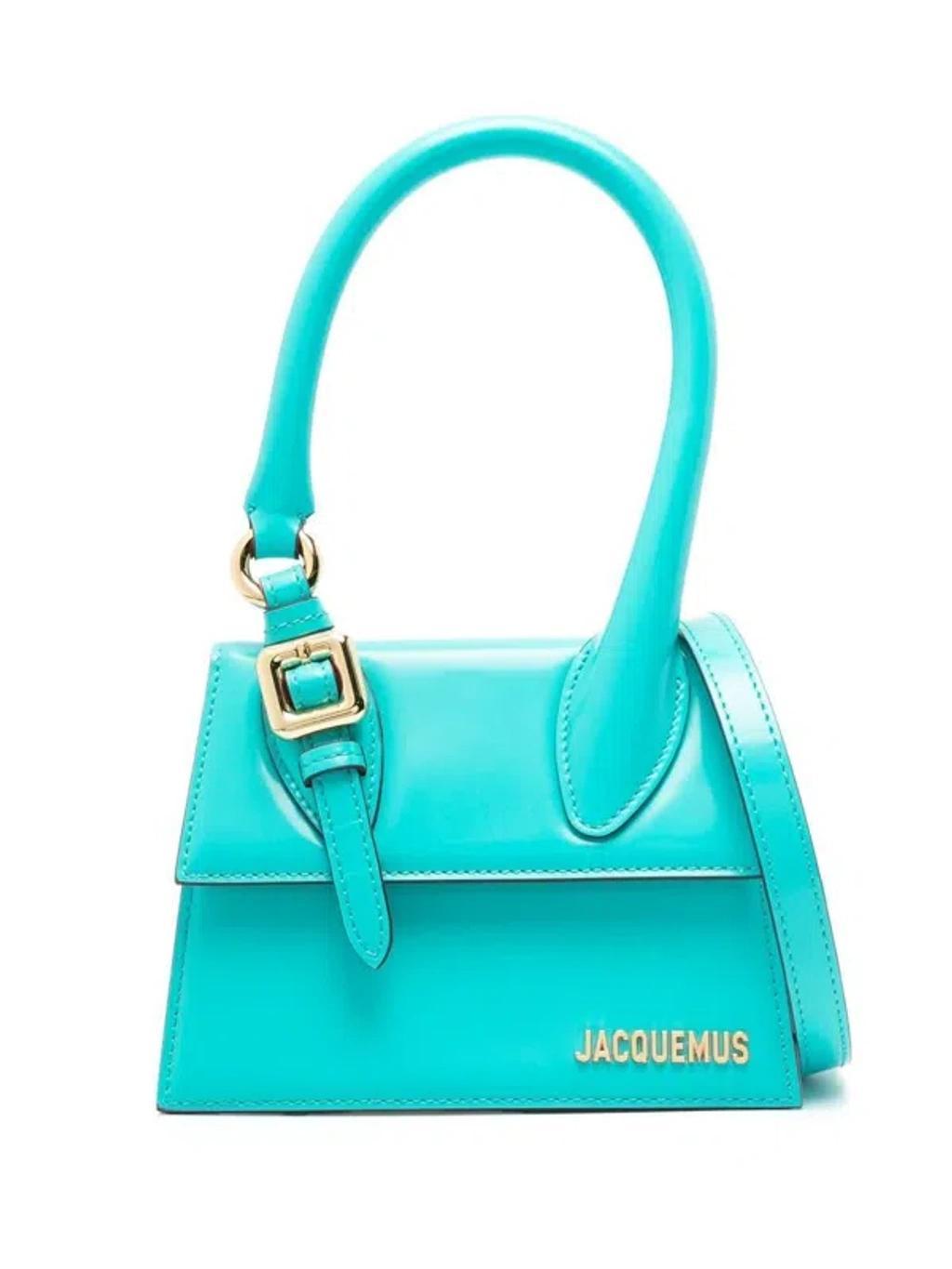 JACQUEMUS Turquoise Le Chiquito Moyn Leather Top-handle Bag Product Image