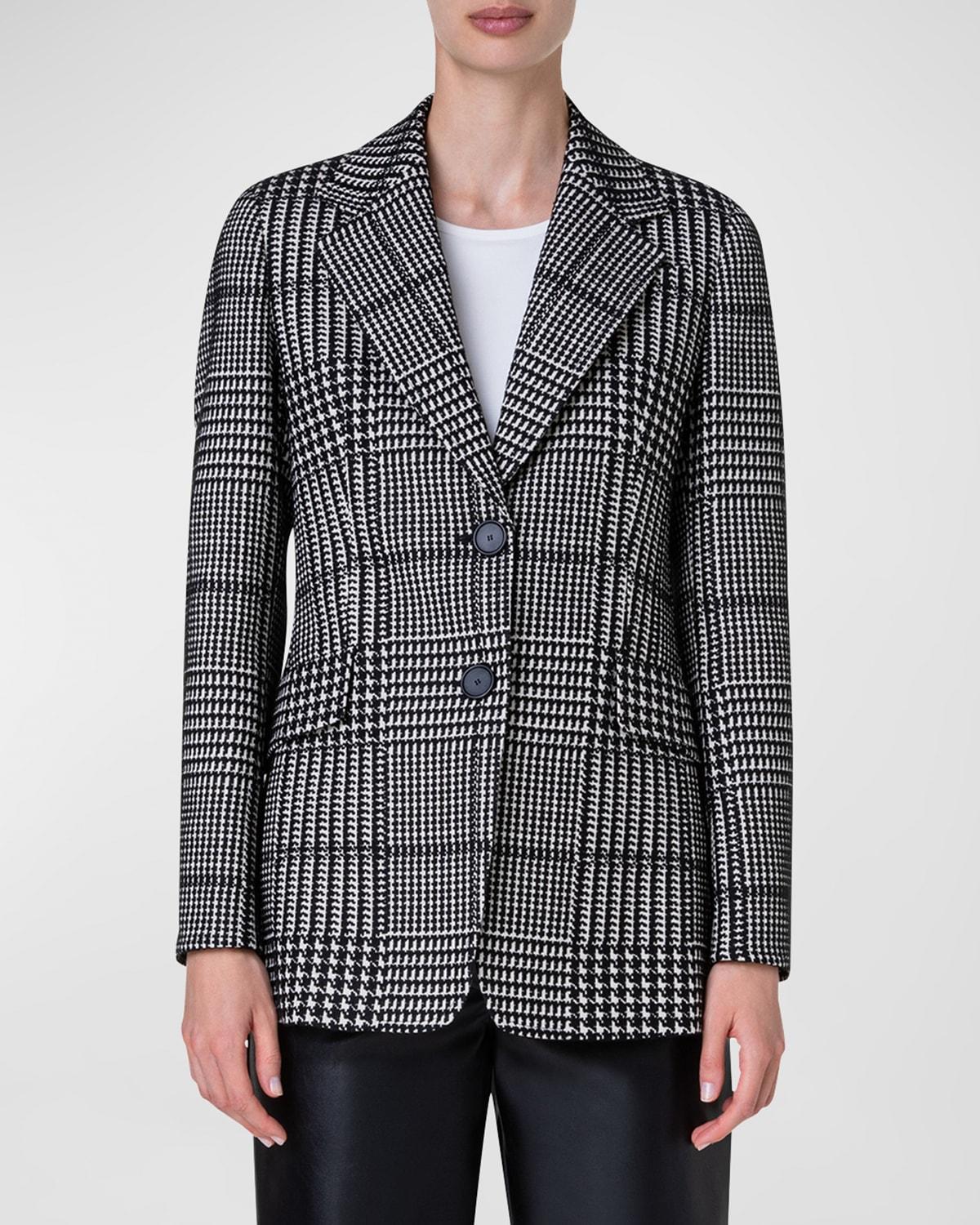 Womens Glen Plaid Wool-Blend Jacket Product Image