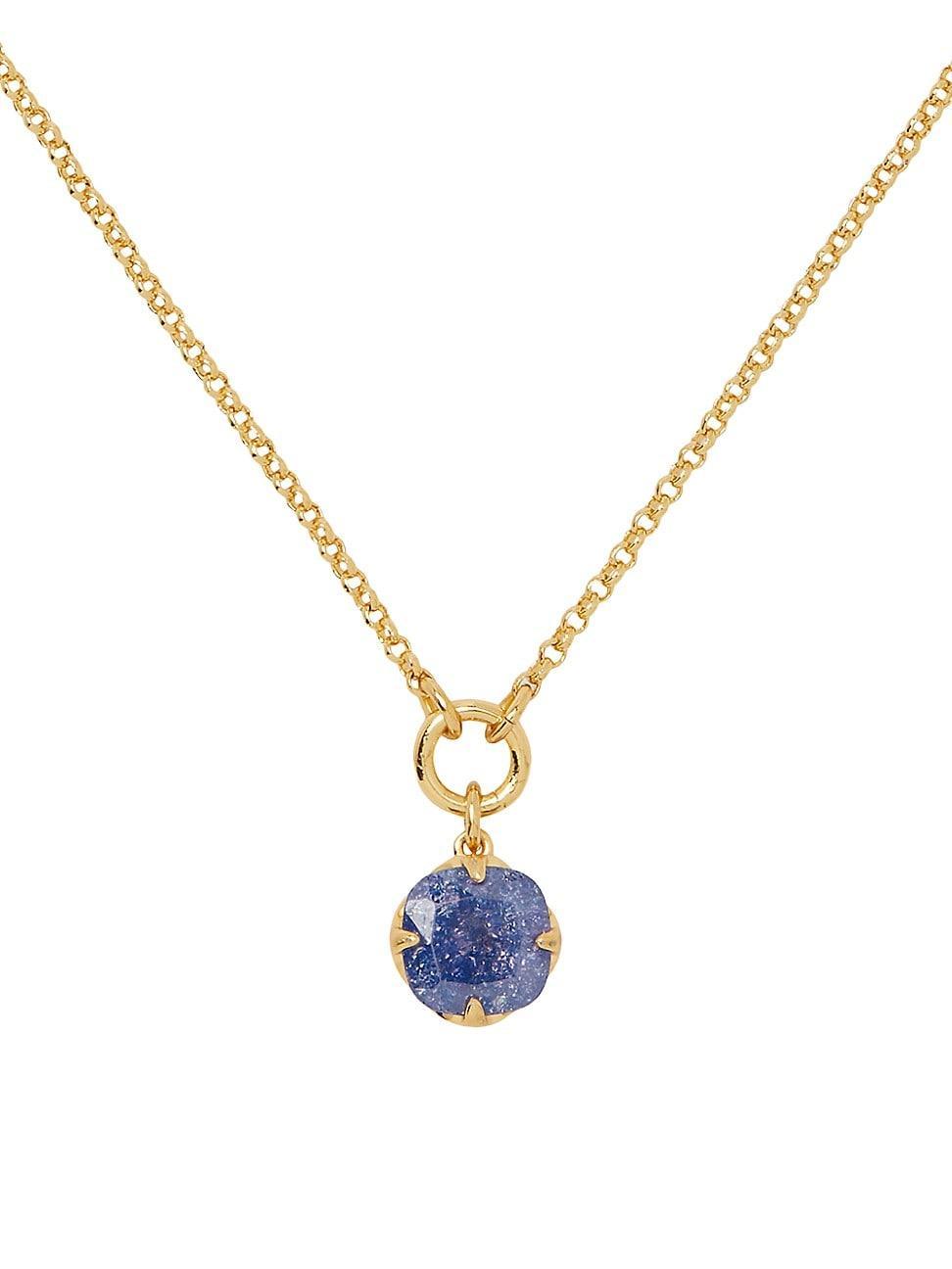 Womens Goldtone & Stone Pendant Necklace Product Image