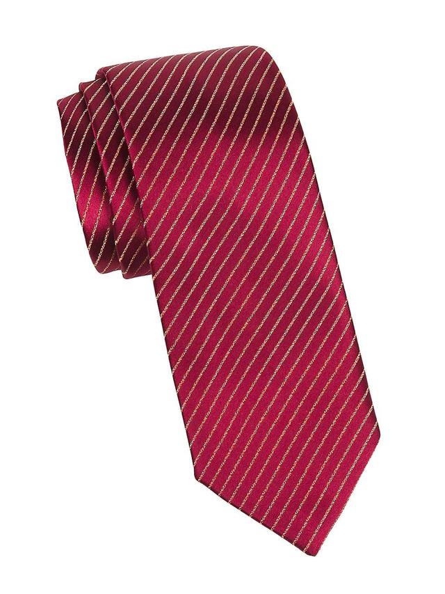 Mens Pinstripe Woven Silk Tie Product Image