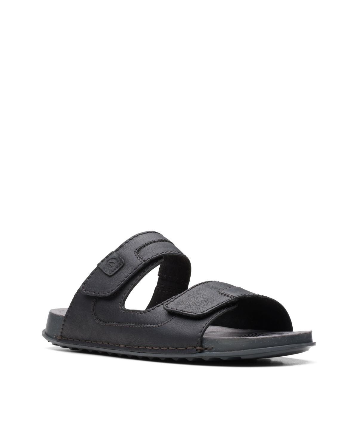 Clarks Crestview Easy Mens Leather Slide Sandals Oxford Product Image