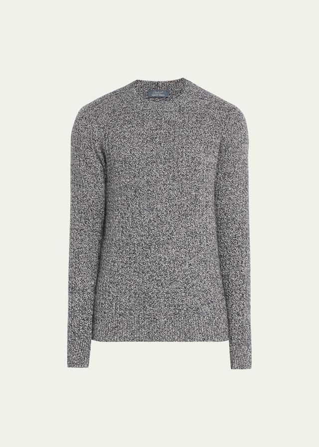 Mens Cashmere Marled Knit Crewneck Sweater Product Image