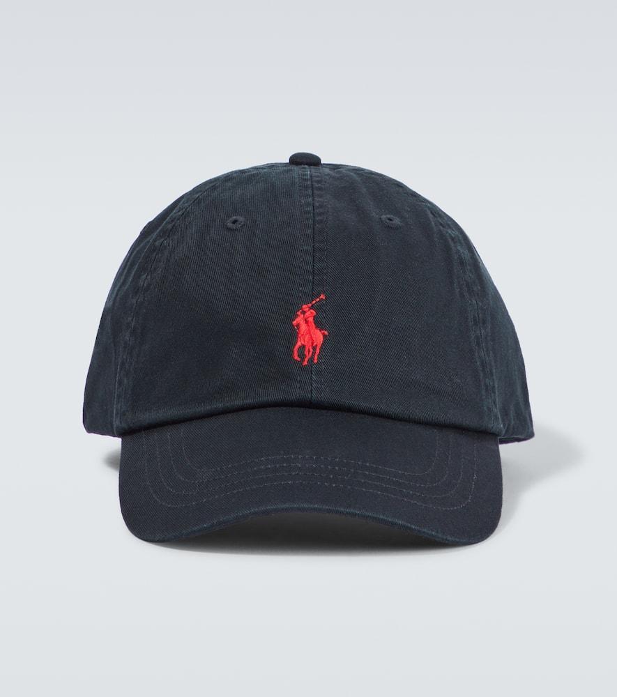 POLO RALPH LAUREN Cotton Baseball Cap In Black,red Product Image