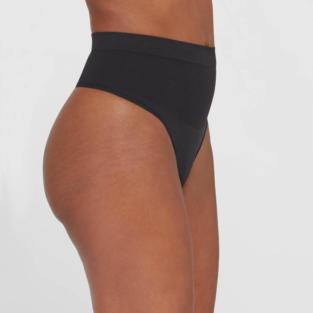 ASSETS by SPANX Womens All Around Smoothers Thong - Black L Product Image