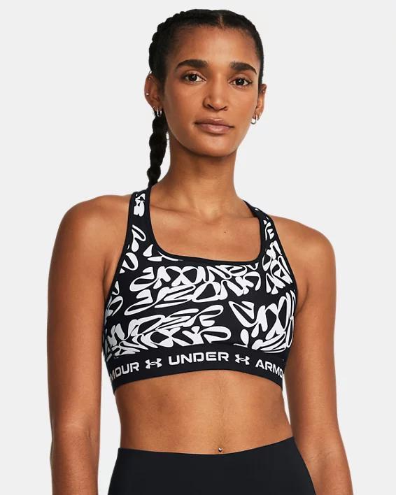 Women's Armour® Mid Crossback Printed Sports Bra Product Image