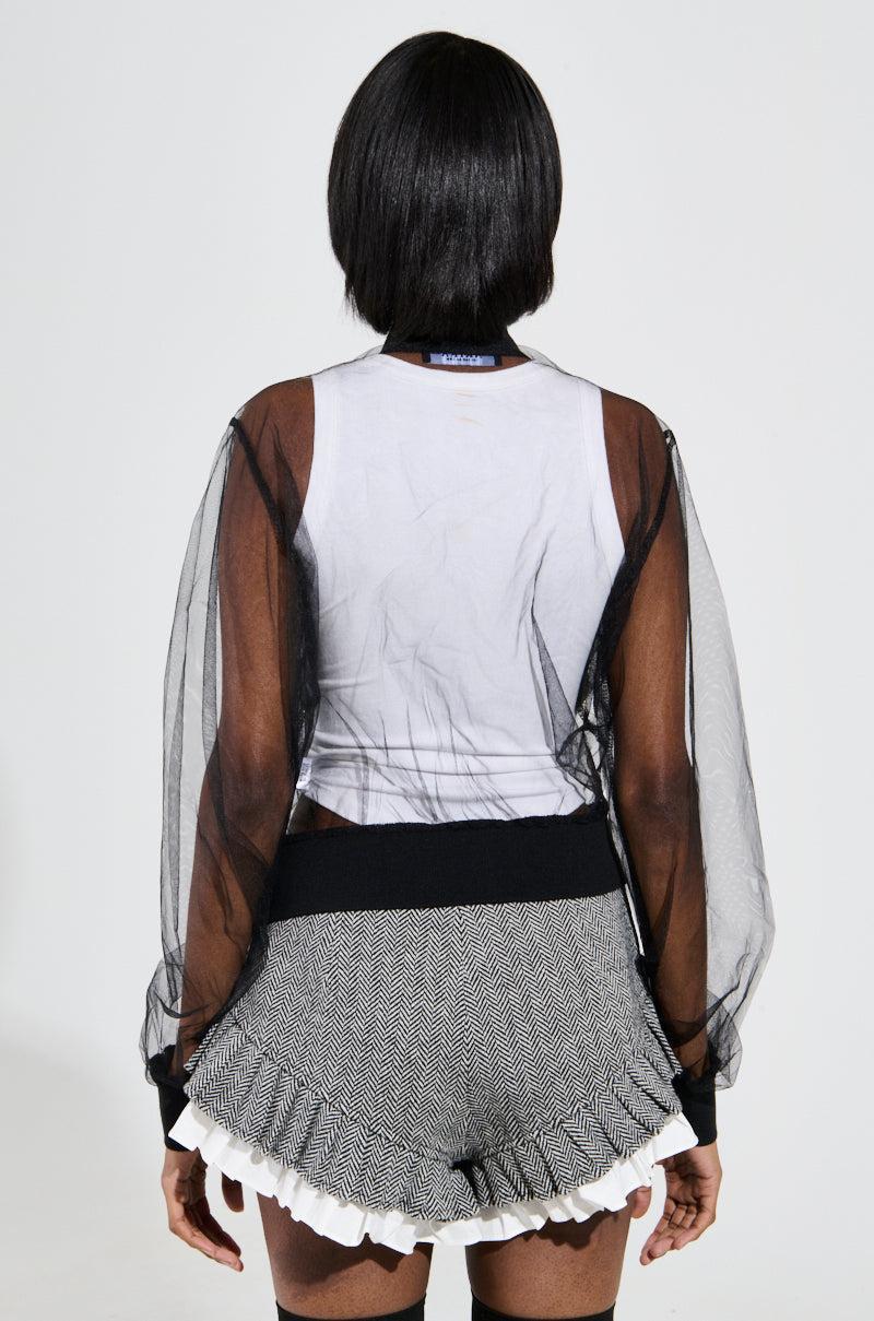 LOOK AT ME GO MESH BOMBER JACKET Product Image