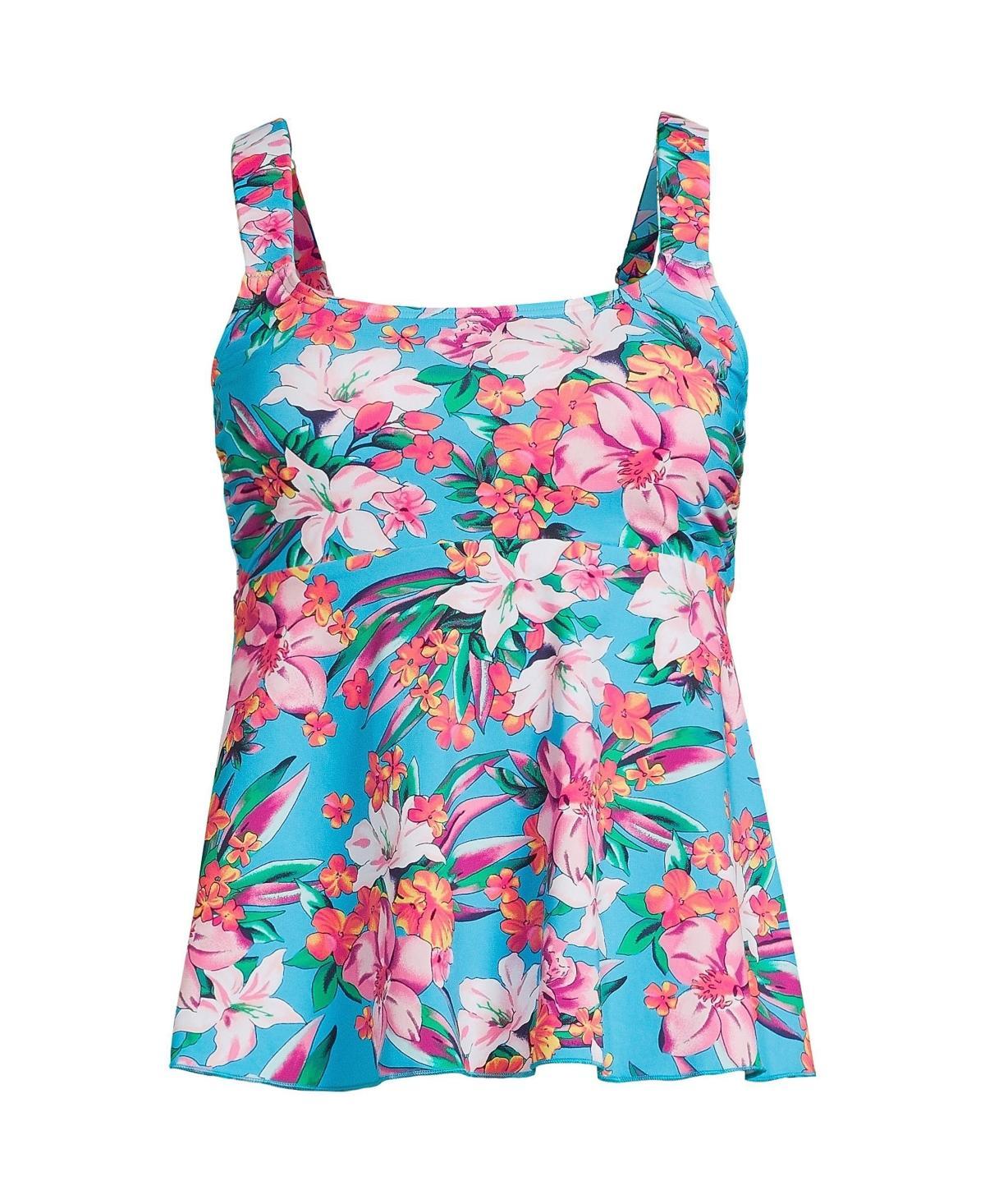 Lands End Womens Mastectomy Flutter Tankini Top Product Image