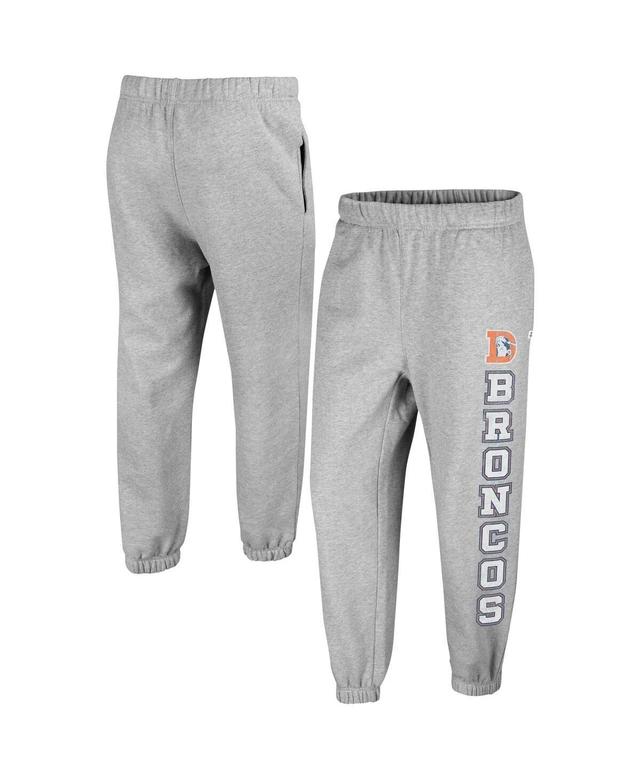 Womens 47 Brand Gray Distressed Denver Broncos Double Pro Harper Jogger Sweatpants Product Image