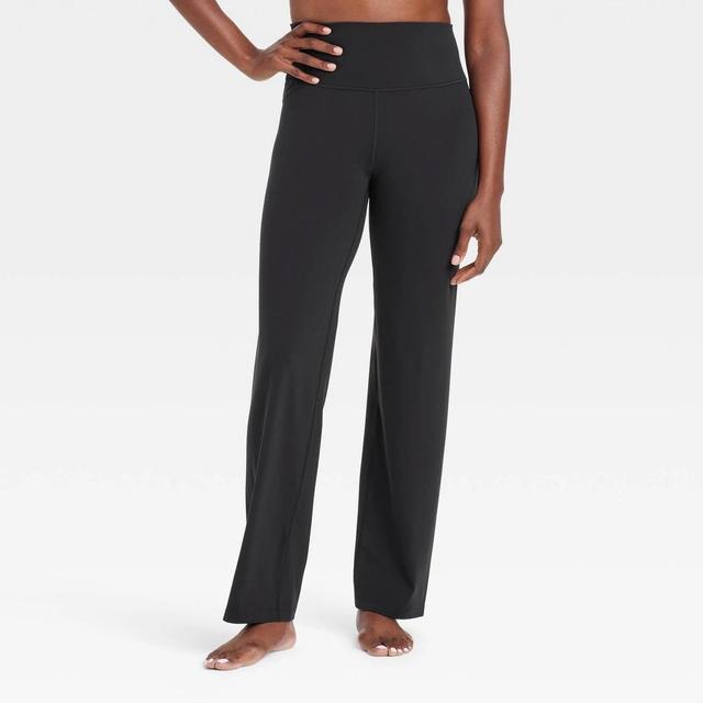 Womens Everyday Soft High-Rise Straight Leg Pants - All In Motion Black XL Product Image