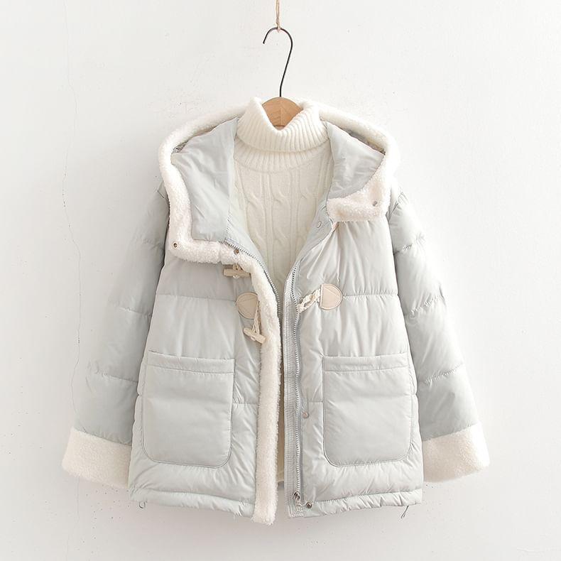 Hooded Toggle Puffer Jacket Product Image