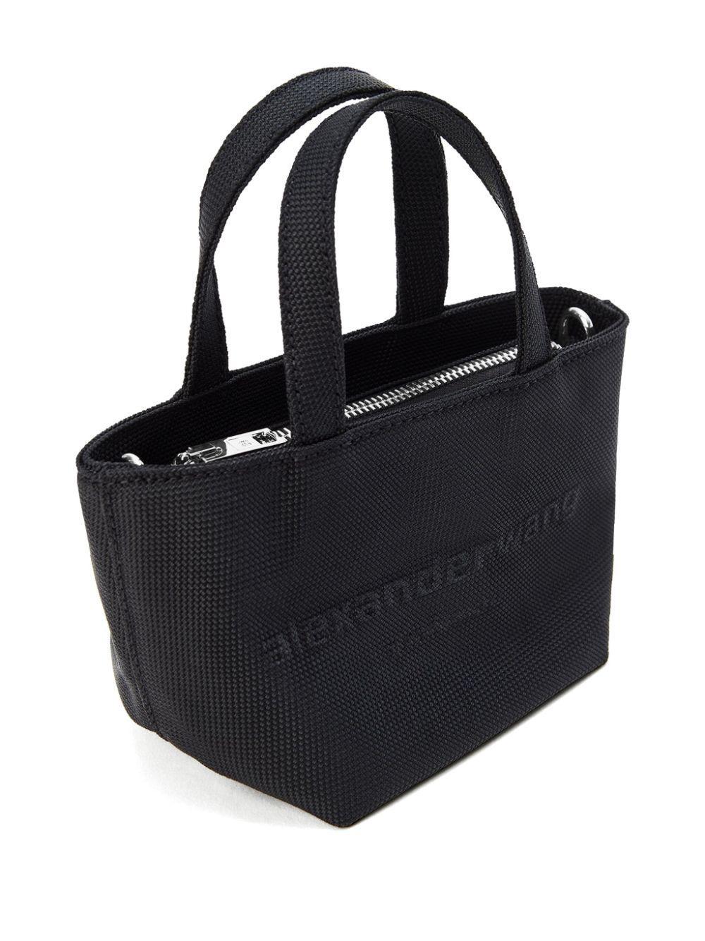 mini Punch logo-embossed leather tote bag Product Image