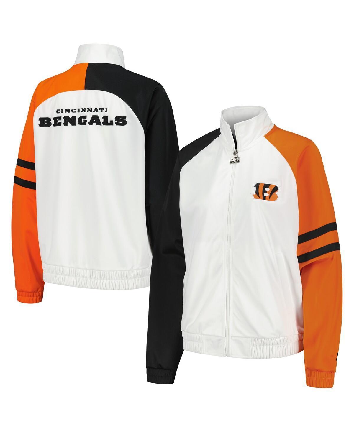 Womens Starter Cincinnati Bengals Curve Ball Raglan Full-Zip Track Jacket Product Image